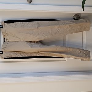 Girlfriend high rise Chino khaki pants by JCrew